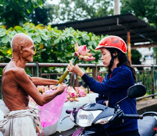 Ông lão “tỉ phú” bán sen, được ví như “Bùi Giáng”!