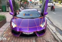 Siêu xe Lamborghini Aventador của thiếu gia Bình Dương thay áo mới Tron Legacy