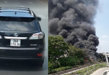 Cảnh sát khản cổ phát loa nhường đường, tài xế Lexus vẫn nhất quyết chặn đầu xe cứu hỏa